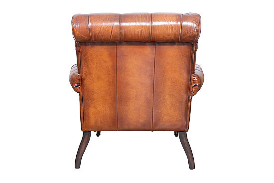 AUSTIN TEKLİ KOLTUK DERİ KAHVE 101x92x92cm C0201B-1D B102 - 8