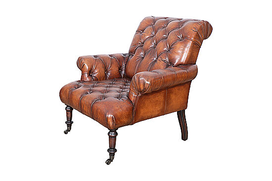 AUSTIN TEKLİ KOLTUK DERİ KAHVE 101x92x92cm C0201B-1D B102 - 6