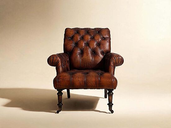AUSTIN TEKLİ KOLTUK DERİ KAHVE 101x92x92cm C0201B-1D B102 - 1