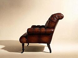 AUSTIN TEKLİ KOLTUK DERİ KAHVE 101x92x92cm C0201B-1D B102 - 2