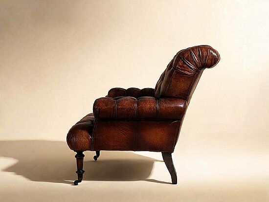 AUSTIN TEKLİ KOLTUK DERİ KAHVE 101x92x92cm C0201B-1D B102 - 2