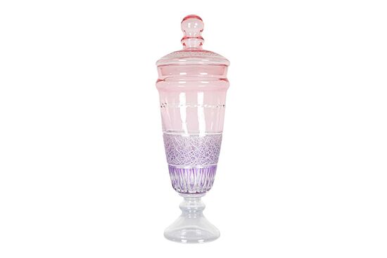 AYAKLI KAPAKLI VAZO BUYUK MOR PEMBE 13,5x39cm - 3