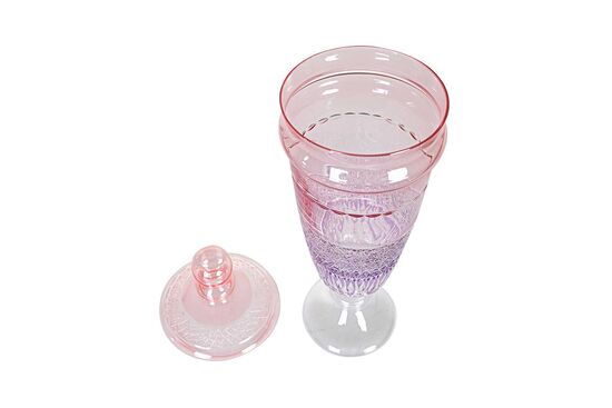 AYAKLI KAPAKLI VAZO BUYUK MOR PEMBE 13,5x39cm - 2