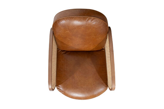 BAHIA KOLLU SANDALYE CAMEL 81x60x80cm C0545-1D B65 CUBA BROWN-W65 RATTAN-39 GOLD İRON - 4