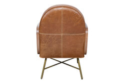 BAHIA KOLLU SANDALYE CAMEL 81x60x80cm C0545-1D B65 CUBA BROWN-W65 RATTAN-39 GOLD İRON - 5
