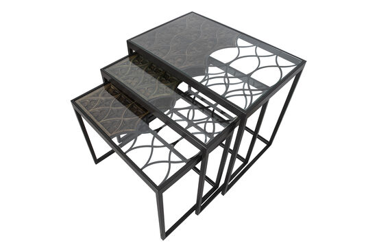 BARESSA-2 UCLU ZİGON ANTIK SEHPA KAHVERENGI 57,5x38,5x50cm - 6