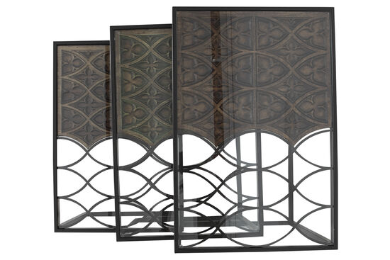 BARESSA-2 UCLU ZİGON ANTIK SEHPA KAHVERENGI 57,5x38,5x50cm - 3