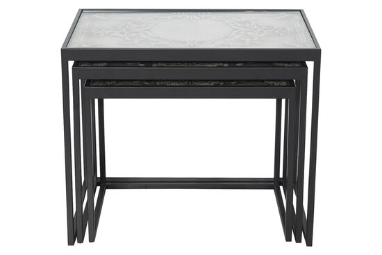 BARESSA-4 UCLU ZİGON ANTIK SEHPA SIYAH 60x40x50cm - 4