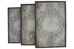 BARESSA-4 UCLU ZİGON ANTIK SEHPA SIYAH 60x40x50cm - 3