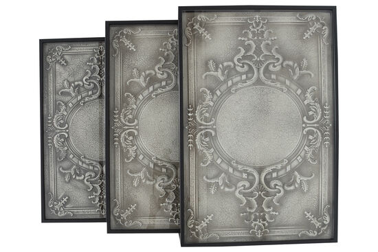BARESSA-4 UCLU ZİGON ANTIK SEHPA SIYAH 60x40x50cm - 3