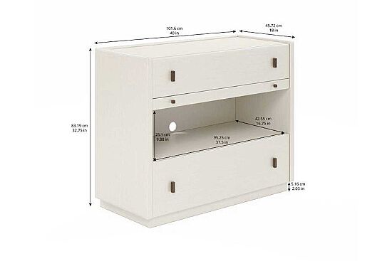 BLANC KOMODİN KREM 46x102x83cm 289158-1017 - 7