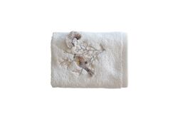 BOMONTİ HAVLU 30X50 KUŞ NAKIŞLI EKRU - 2