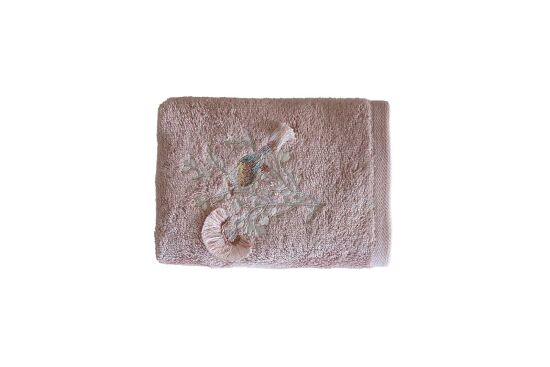 BOMONTİ HAVLU 30X50 KUŞ NAKIŞLI KREMİT - 3