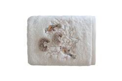 BOMONTİ HAVLU 50X90 KUŞ NAKIŞLI EKRU - 3