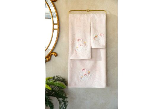 BOMONTİ HAVLU 50X90 KUŞ NAKIŞLI TAŞ - 6