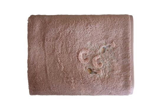 BOMONTİ HAVLU 90X150 KUŞ NAKIŞLI KREMİT - 3