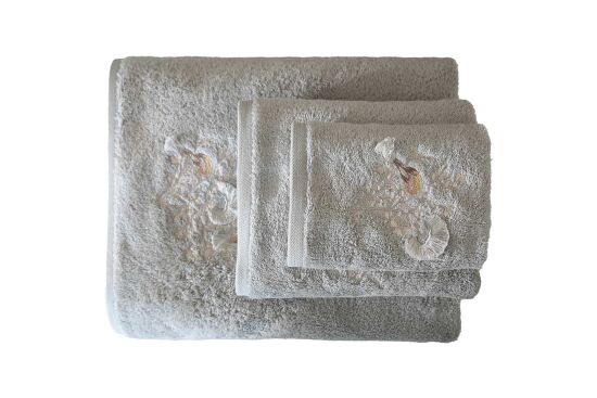 BOMONTİ HAVLU 90X150 KUŞ NAKIŞLI YEŞİL - 5