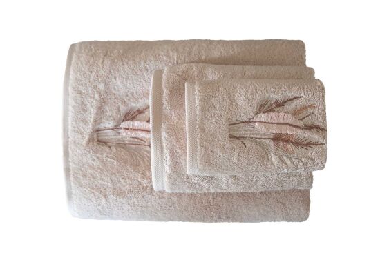 BOMONTİ HAVLU 90X150 TÜY NAKIŞLI TAŞ - 4