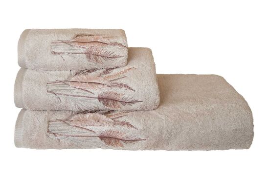 BOMONTİ HAVLU 90X150 TÜY NAKIŞLI TAŞ - 5