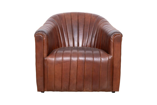 BRUCE BERJER DERİ KAHVE 82x81x76cm C0283-1D B218 NEWARK DARK BROWN - 4