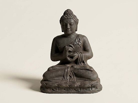 BUDA HEYKEL SEMSIYE AYAGI 45x35x60cm - 1