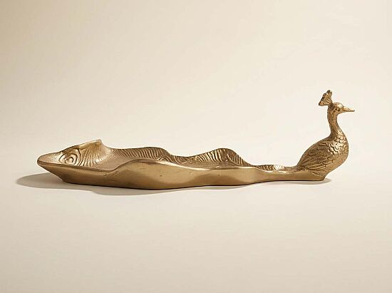 BÜYÜK TAVUSKUŞU TABAK GOLD 33x65 cm - 1