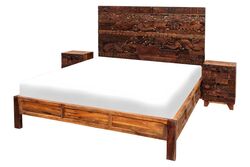 BROWN CAC20-001 YATAK + 2 KOMODIN KAHVE (CAC20-701) 180x200cm - 4