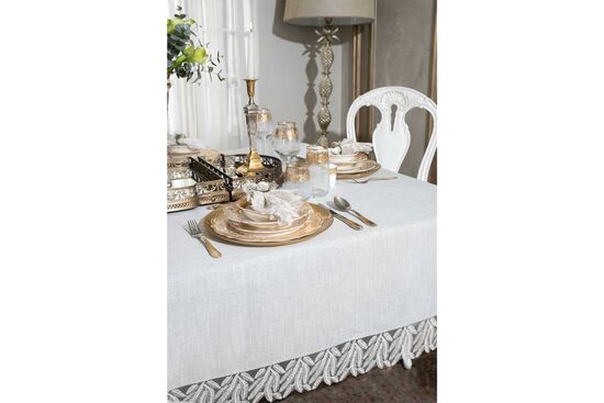CALBİNA 160x280 MASA ORTUSU KREM - 2