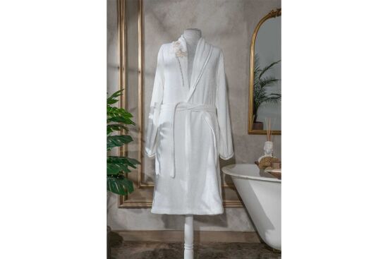 CALINCA L/XL BEDEN BORNOZ ECRU - 1