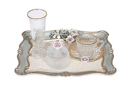 CARİNA TEPSİLİ SET 25x31 cm YEŞİL - 2
