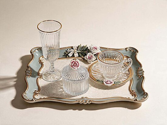 CARİNA TEPSİLİ SET 25x31 cm YEŞİL - 1