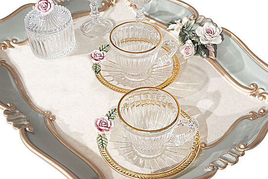 CARİNA TEPSİLİ SET 33x42 cm YEŞİL - 3