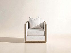 CASSAT TEKLİ KOLTUK KREM 95x97x86cm 522503-5302AA - KERVAN