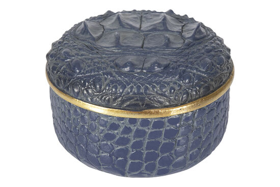CF1170171-L75 CROCO DEKORATIF KUTU LACIVERT 14x14x9cm - 3