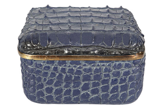 CF1179146-L75 CROCO DEKORATIF KUTU LACIVERT 15.5x15.5x9.2cm - 3