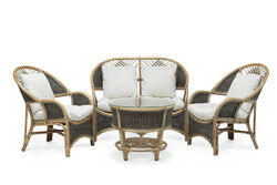 COBANA İKİLİ KOLTUK 125x82x91cm+TEKLİ KOLTUK 75x82x91cm (2 ADET) + ORTA SEHPA 69x69x57cm NATUREL - 8