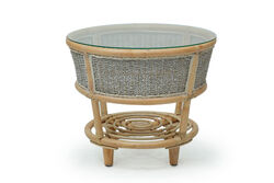 COBANA İKİLİ KOLTUK 125x82x91cm+TEKLİ KOLTUK 75x82x91cm (2 ADET)+ORTA SEHPA 69x69x57cm ESKİTME BEYAZ - 12