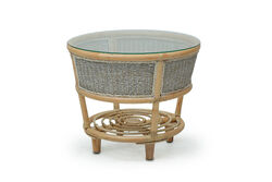 COBANA İKİLİ KOLTUK 125x82x91cm+TEKLİ KOLTUK 75x82x91cm (2 ADET)+ORTA SEHPA 69x69x57cm ESKİTME BEYAZ - 13
