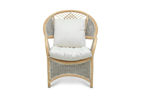 COBANA İKİLİ KOLTUK 125x82x91cm+TEKLİ KOLTUK 75x82x91cm (2 ADET)+ORTA SEHPA 69x69x57cm ESKİTME BEYAZ - 14