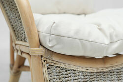 COBANA İKİLİ KOLTUK 125x82x91cm+TEKLİ KOLTUK 75x82x91cm (2 ADET)+ORTA SEHPA 69x69x57cm ESKİTME BEYAZ - 8
