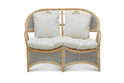 COBANA İKİLİ KOLTUK 125x82x91cm+TEKLİ KOLTUK 75x82x91cm (2 ADET)+ORTA SEHPA 69x69x57cm ESKİTME BEYAZ - 21
