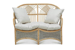 COBANA İKİLİ KOLTUK 125x82x91cm+TEKLİ KOLTUK 75x82x91cm (2 ADET)+ORTA SEHPA 69x69x57cm ESKİTME BEYAZ - 22