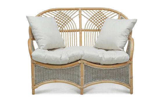 COBANA İKİLİ KOLTUK 125x82x91cm+TEKLİ KOLTUK 75x82x91cm (2 ADET)+ORTA SEHPA 69x69x57cm ESKİTME BEYAZ - 22
