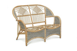 COBANA İKİLİ KOLTUK 125x82x91cm+TEKLİ KOLTUK 75x82x91cm (2 ADET)+ORTA SEHPA 69x69x57cm ESKİTME BEYAZ - 25