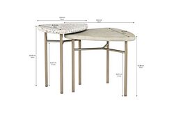 COTİERE YAN SEHPA 2'Lİ 45x51x61cm 299365-1243 - 3