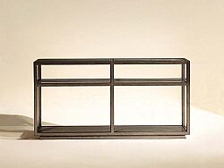 COVE TIRNAK CAMLI GRİ 41x193x91cm 349307-2743 - KERVAN