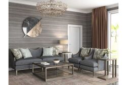 COVE YAN SEHPA GRİ CAMLI KARE 66x66x64cm 349303-2743 - 6