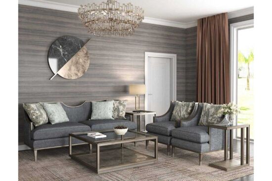 COVE YAN SEHPA GRİ CAMLI KARE 66x66x64cm 349303-2743 - 6