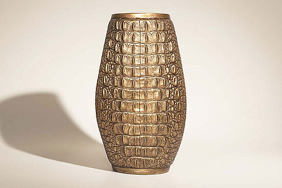 CROCO BUYUK VAZO GOLD 21x17x36cm - 1
