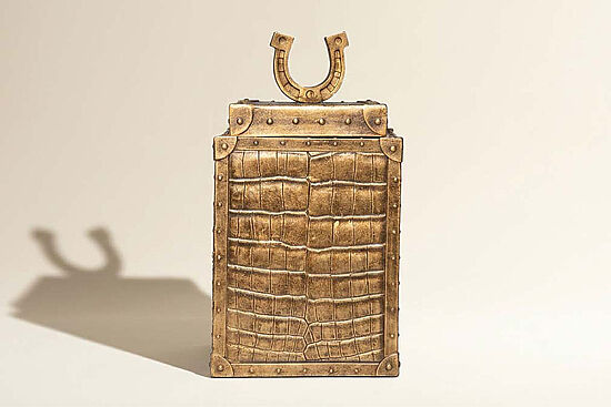 CROCO DEKORATIF KUTU GOLD 14x14x25.5cm - 1